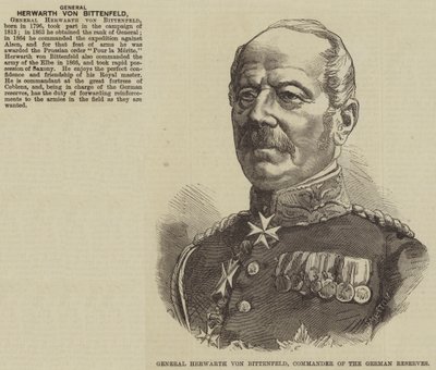 Generale Herwarth von Bittenfeld, comandante delle riserve tedesche da English School