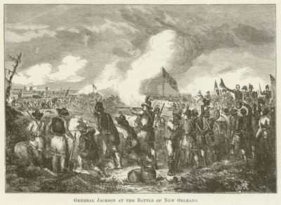 Generale Jackson alla battaglia di New Orleans da English School