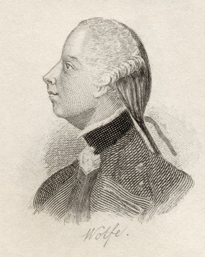 Generale James Wolfe, da Dizionario Storico di Crabb, pubblicato 1825 da English School