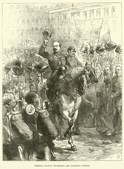 Il generale Trochu rivede le Guardie Nazionali, settembre 1870 da English School