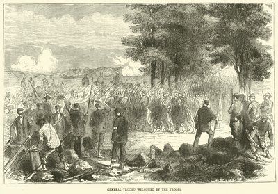 Il generale Trochu accolto dalle truppe, dicembre 1870 da English School
