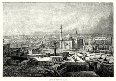 Veduta generale del Cairo (incisione) da English School
