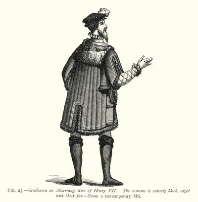 Gentiluomo in Lutto, tempo di Enrico VII da English School