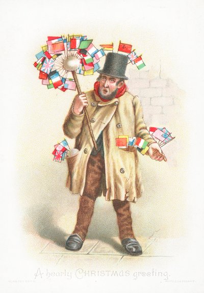 Gentiluomo con bandiere, Cartolina di Natale da English School
