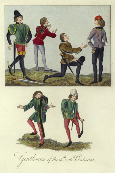 Gentiluomini del XV e XVI secolo da English School