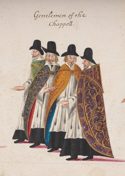 Gentiluomini della Cappella, (dettaglio) del corteo funebre della regina Elisabetta I all
