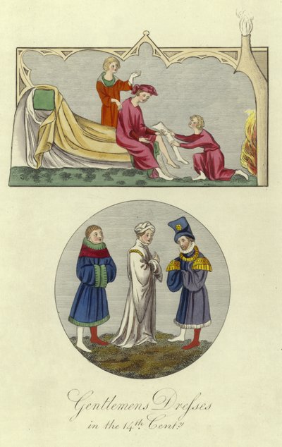Abiti da gentiluomini del XIV secolo da English School