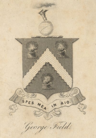 Ex libris araldico di George Field, da 
