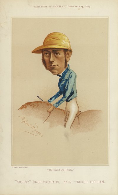 George Fordham, fantino (litografia a colori) da English School