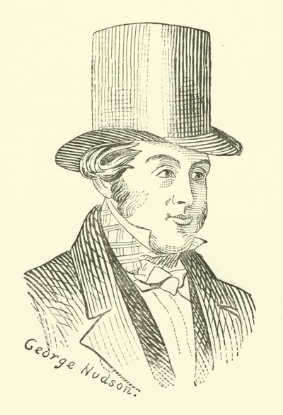 George Hudson, il re delle ferrovie (incisione) da English School
