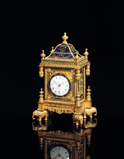 Orologio da tavolo musicale e a quarti di Giorgio III, Howlett & Horne, Londra, c.1780 da English School