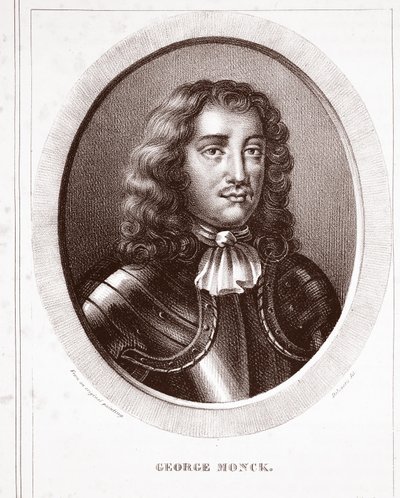 George Monck, attribuito a Delavera, inciso da de Ducarme da English School