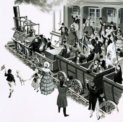 La locomotiva di George Stephenson arrivò a Darlington da English School