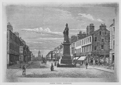 George Street, Edimburgo (incisione) da English School