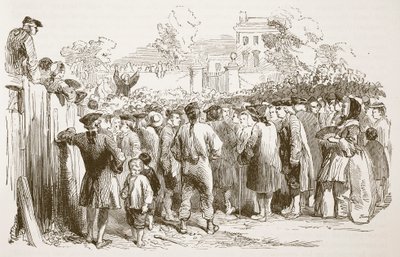 George Whitefield predica, illustrazione da Cassells Illustrated History of England da English School