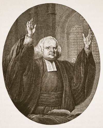 George Whitefield, illustrazione da The Church of England: A History for the People di H.D.M. Spence-Jones da English School