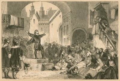George Wishart che predica a Dundee durante la peste da English School
