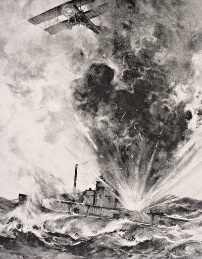 Sommergibile tedesco bombardato e affondato il 26 agosto 1915, da 