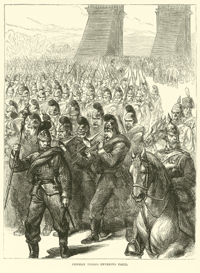 Truppe tedesche che entrano a Parigi, marzo 1871 da English School