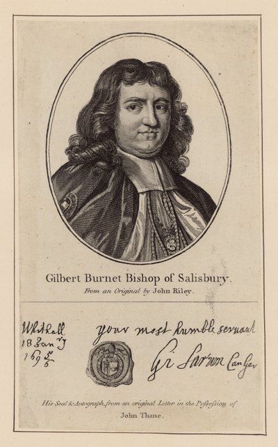 Gilbert Burnet, Vescovo di Salisbury da English School