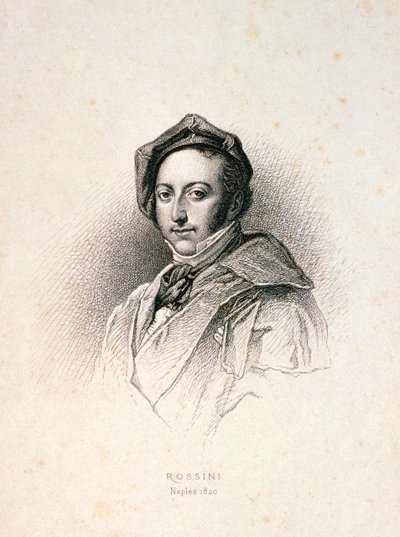 Gioacchino Antonio Rossini, 1820 da English School