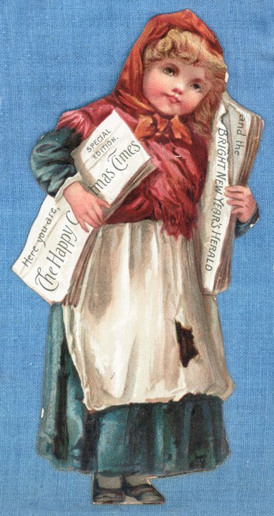 Ragazza che consegna giornali da English School