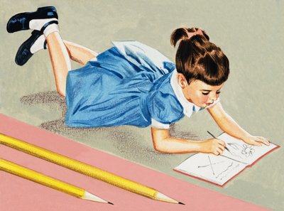 Ragazza che disegna da English School