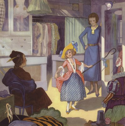Ragazza che si Veste da Little Bo Peep da English School