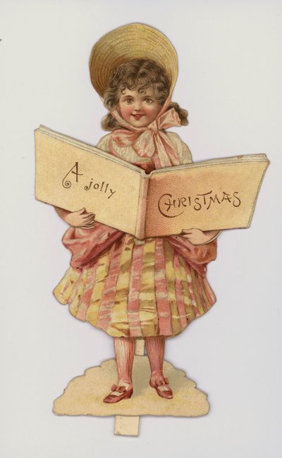 Ragazza con un libro: cartolina di Natale da English School