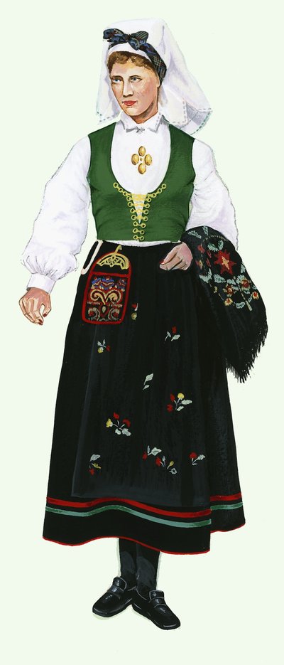 Ragazza in costume tradizionale da English School