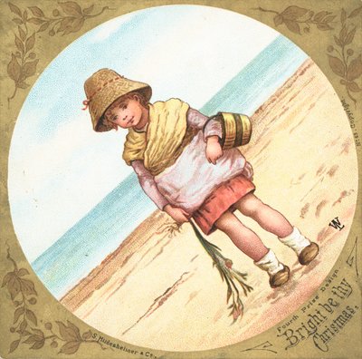 Ragazza in piedi sulla spiaggia da English School