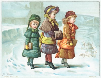Ragazze che camminano nella neve da English School