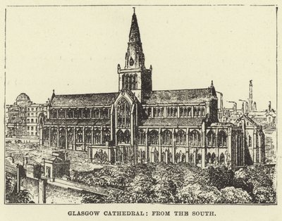 Cattedrale di Glasgow, da sud da English School