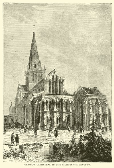 Cattedrale di Glasgow nel diciottesimo secolo da English School