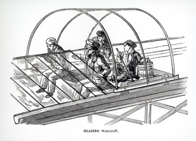 Carro vetrato usato al Crystal Palace di Paxton, 1850 da English School