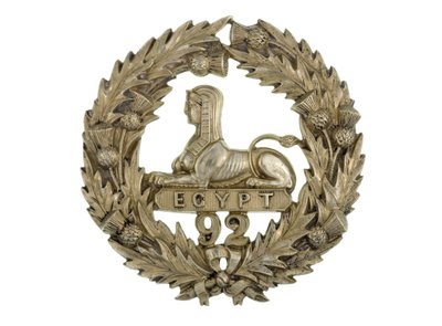 Distintivo di Glengarry, c.1874-81 (metallo bianco) da English School