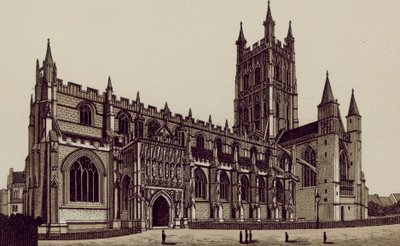 Cattedrale di Gloucester, da sud-ovest da English School