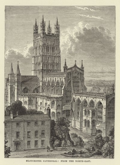 Cattedrale di Gloucester, da nord-est da English School