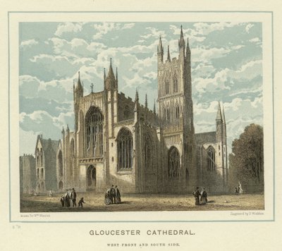 Cattedrale di Gloucester, facciata ovest e lato sud da English School