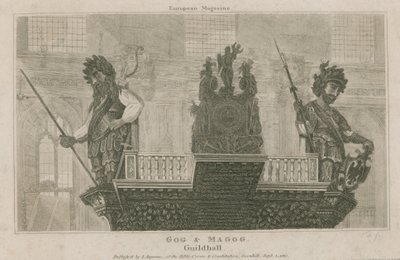Gog e Magog, Guildhall, Londra da English School