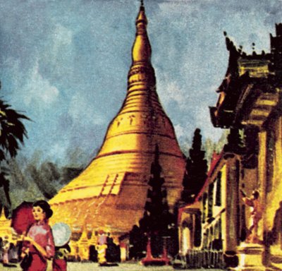 Pagoda dorata a Rangoon da English School