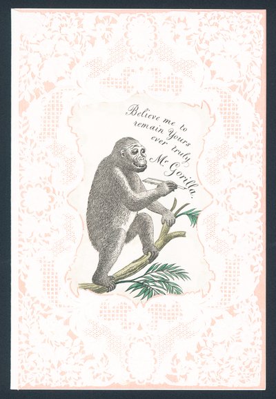 Biglietto di San Valentino con gorilla da English School