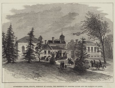 Government House, Ottawa, Dominion del Canada, la residenza della principessa Louise e del marchese di Lorne da English School