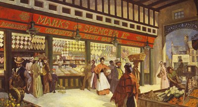Grainger Market Hall Bazaar Newcastle, esiste ancora nella sua forma originale, 1895 da English School
