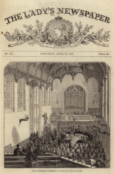 Grande conferenza dei dissidenti a Crosby Hall, Londra, 1847 da English School