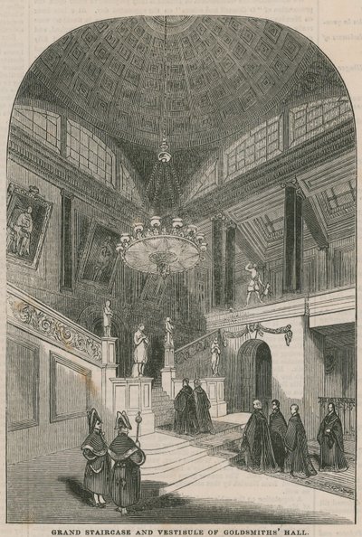 Grande scala e vestibolo di Goldsmiths Hall da English School