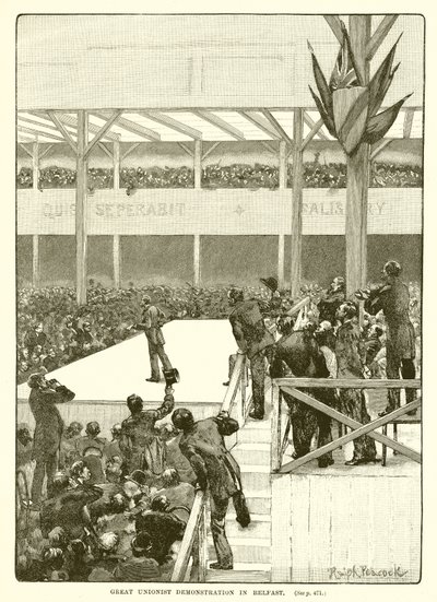 Grande dimostrazione unionista a Belfast, 1890 da English School