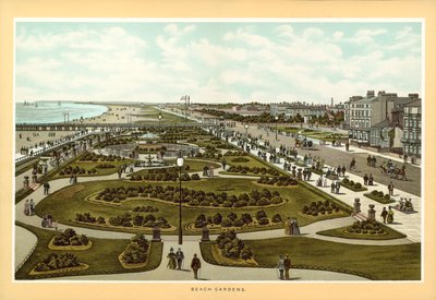 Great Yarmouth: Beach Gardens (litografia a colori) da English School