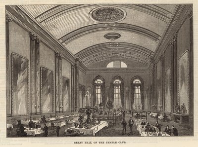Grande sala del Temple Club, Londra da English School