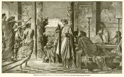 Banchetto greco. Ricevimento di Socrate a casa di Agatone da English School